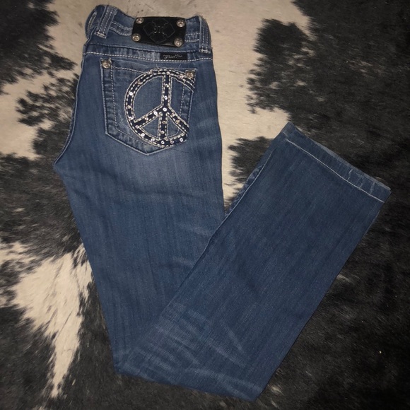 Miss Me Denim - Peace Symbol Miss Me Jeans Miss Me Denim - Peace Symbol Miss Me Jeans